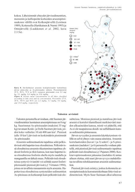 arseeni järvisedimenteissä - arkisto.gsf.fi - Geologian tutkimuskeskus