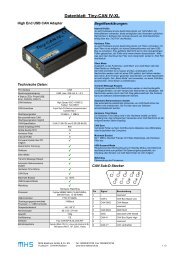 Datenblatt Tiny-CAN IV -XL - MHS-Elektronik