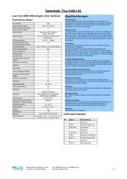 Datenblatt Tiny-CAN I-XL - MHS-Elektronik