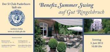 Der SI Club Paderborn lädt ein Benefiz Summer ... - Gut Ringelsbruch