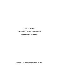 2011-2012 COM Annual Report - University of South Alabama ...