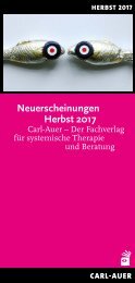 Carl-Auer Verlag Neuerscheinungen Herbst 2017