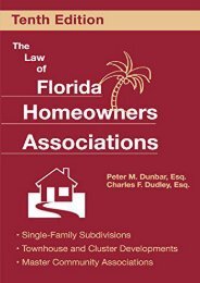  Unlimited Ebook The Law of Florida Homeowners Associations: Single Family Subdivisions, Townhouse   Cluster Developments, Master Community Associations (Law of Florida Homeowners Associations (Paperback)) -  [FREE] Registrer - By Peter Dunbar