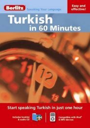 Berlitz Turkish in 60 Minutes (Berlitz in 60 Minutes)