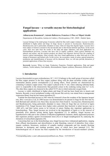 Fungal laccase - Formatex Research Center