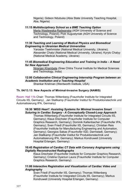 11th International Congress of the IUPESM - Medical Physics and ...