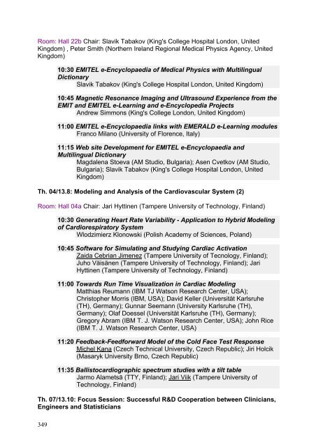 11th International Congress of the IUPESM - Medical Physics and ...