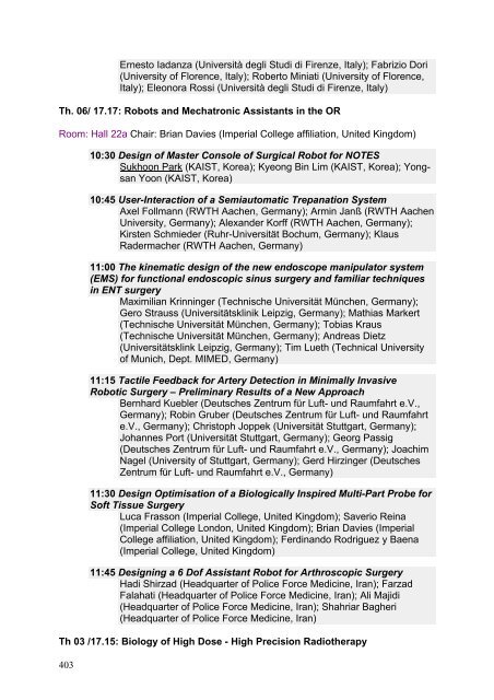 11th International Congress of the IUPESM - Medical Physics and ...