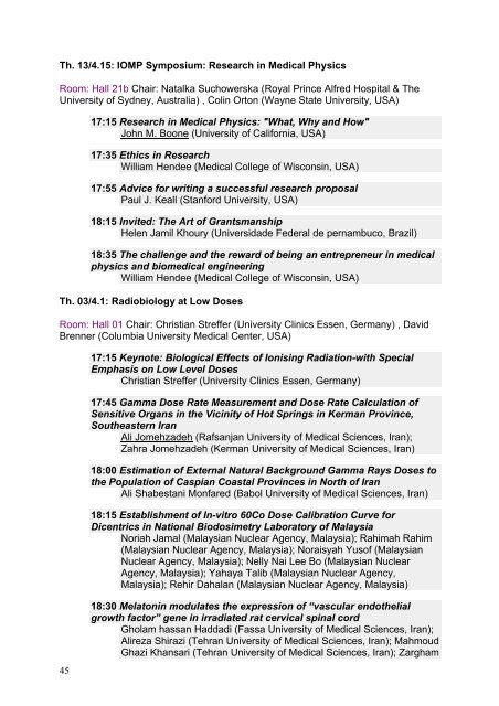 11th International Congress of the IUPESM - Medical Physics and ...