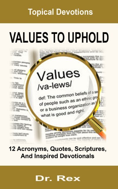 VALUES TO UPHOLD (3)