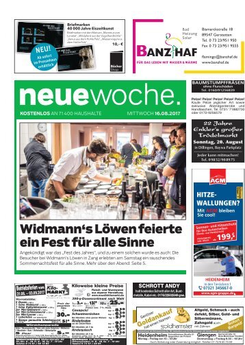 16.08.2017 Neue Woche