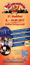 Stadtfest Heilbad Heiligenstadt Programmheft