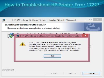 How to Troubleshoot HP Printer Error 1722?