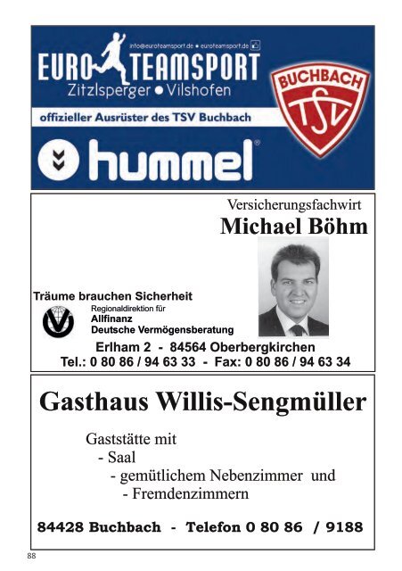 Stadionzeitung TSV Buchbach - VfR Garching