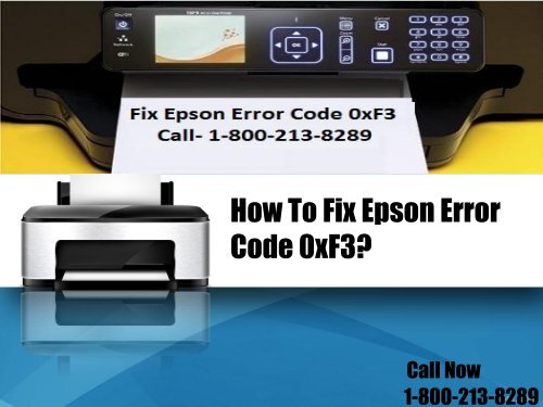 How To Fix Epson Error Code 0xF3