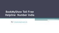 BookMyShow Toll Free Helpline  Number India