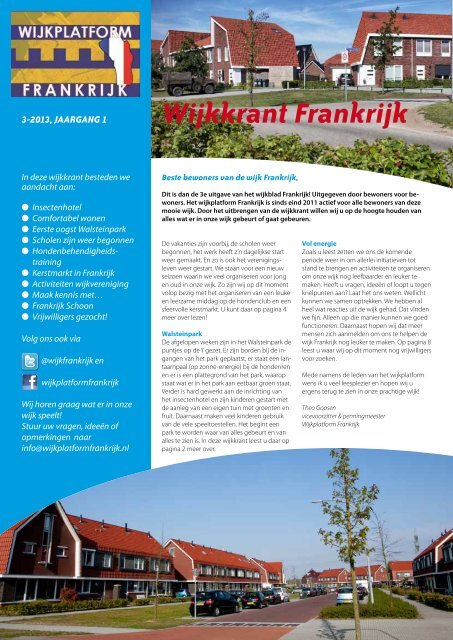 Frankrijk Wijkkrant september 2013