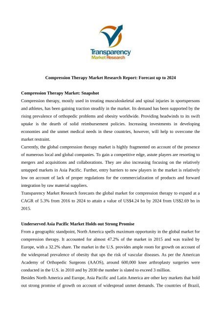 Compression Therapy Market