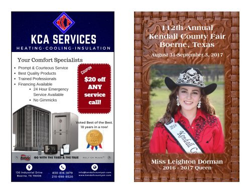 112th Kendall County Fair Catalog