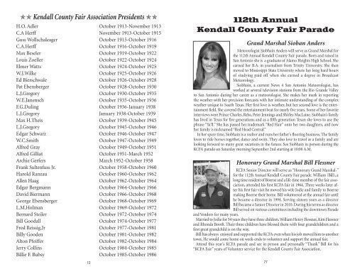 112th Kendall County Fair Catalog