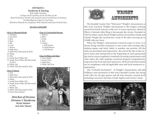 112th Kendall County Fair Catalog