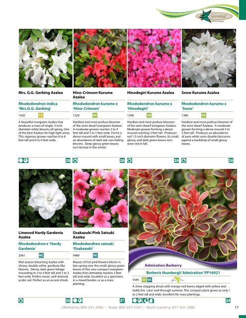 Greenleaf Nursery Company Catalog 2017-2018