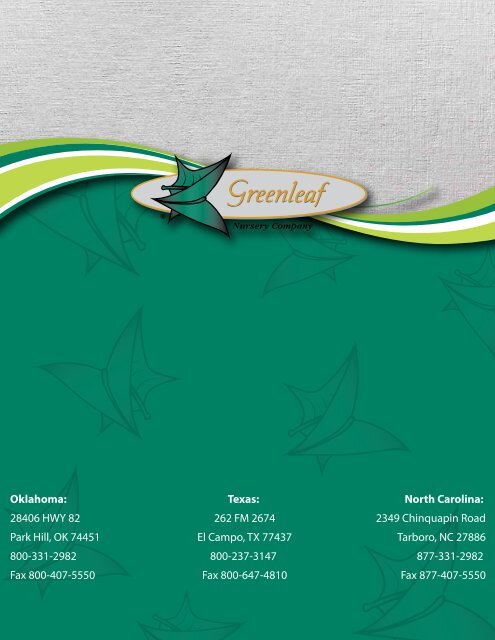 Greenleaf Nursery Company Catalog 2017-2018