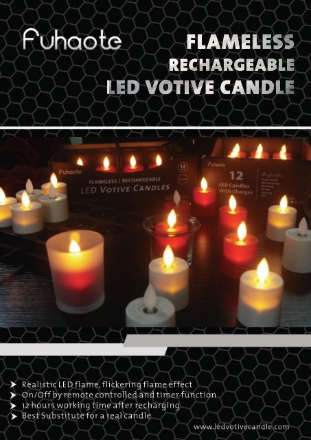 Fuhaote Rechargeable Flameless LED Votive Candle Catalogue