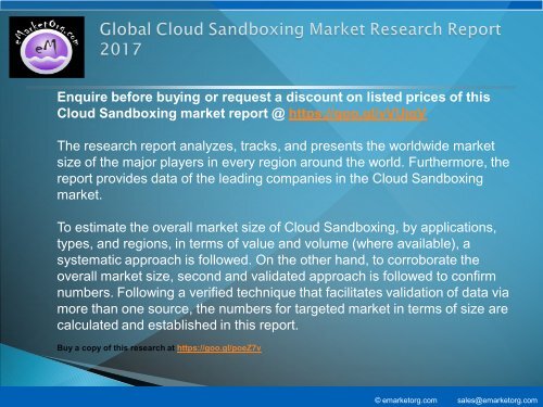 Global Cloud Sandboxing Market Size, Status and Forecast 2022