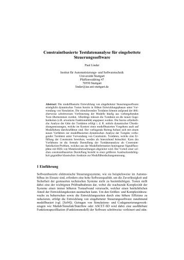 Full Paper (PDF) - Institut für Automatisierungs- und Softwaretechnik ...