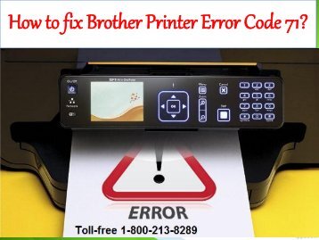 How to fix  Brother Printer  Error Code 71