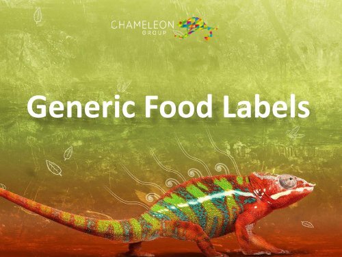 Generic food labels - Chameleon Print Group