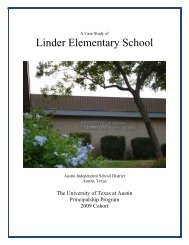 A Case Study Of Linder Elementary School - The College of ...