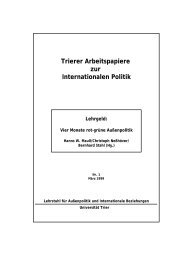 Trierer Arbeitspapiere zur Internationalen Politik - Deutsche ...