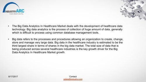 Big Data Analytics In Healthcare Market