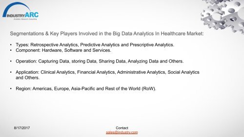  Big Data Analytics In Healthcare Market: WHO Announced US Will Lead By Mounting Annual Healthcare