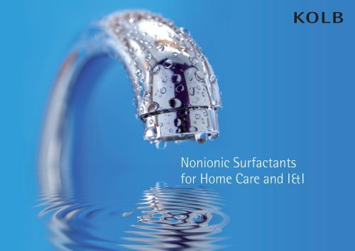 Nonionic Surfactants for Home Care and I&I