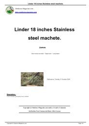 Linder 18 inches Stainless steel machete.