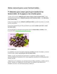 Dieta natural para curar hemorroides