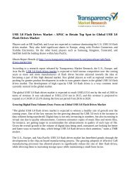 USB 3.0 Flash Drives Market : APAC to Retain Top Spot in Global USB 3.0 Flash Drives Market