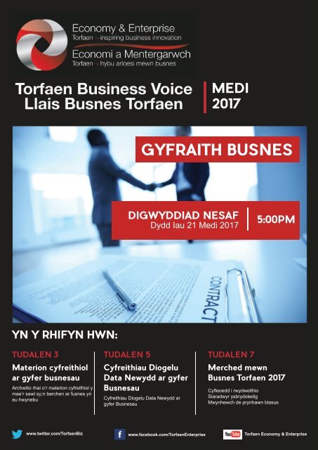 Torfaen Business Voice August 2017 Newsletter (Cymraeg)