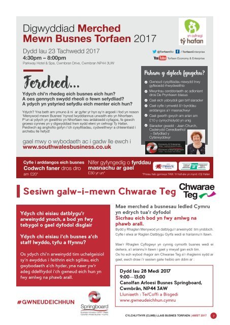 Torfaen Business Voice August 2017 Newsletter (Cymraeg)