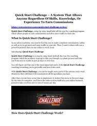 Quick Start Challenge review - Quick Start Challenge (MEGA) $23,800 bonuses