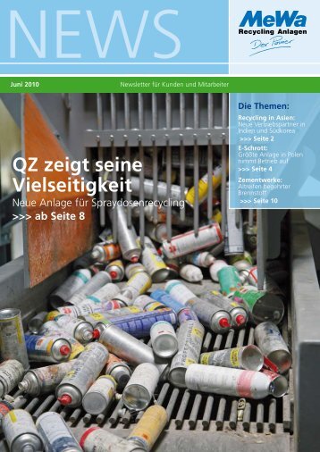 News - MeWa Recycling Maschinen und Anlagenbau GmbH