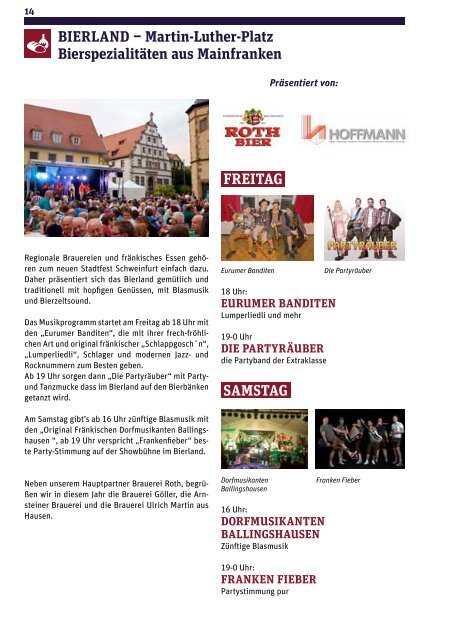 Programmheft Stadtfest Schweinfurt 2017