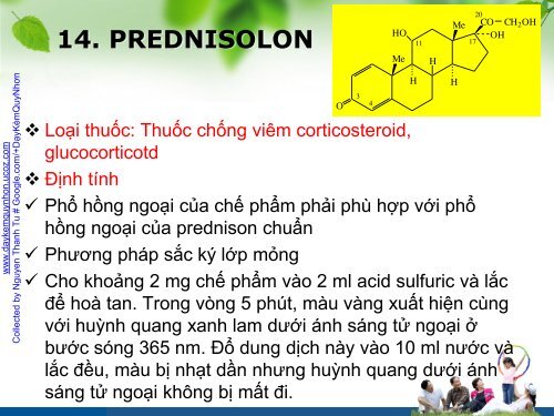 LECTURE ÔN TẬP THI TỐT NGHIỆP HÓA DƯỢC PHẠM THỊ THÙY LINH