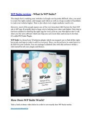 WP Suite Review and WP Suite (EXCLUSIVE) bonuses pack