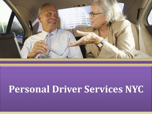 Personal Driver Services NYC