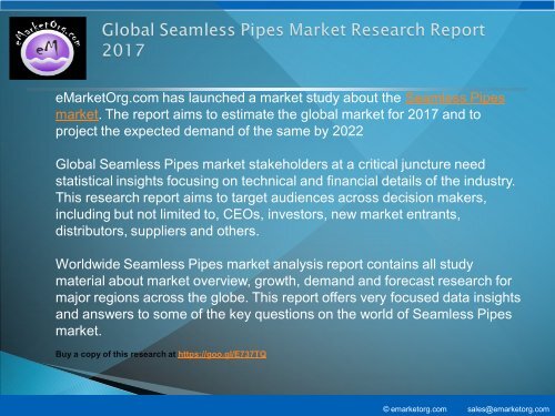 Global Seamless Pipes Market Research Report 2017