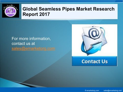 Global Seamless Pipes Market Research Report 2017